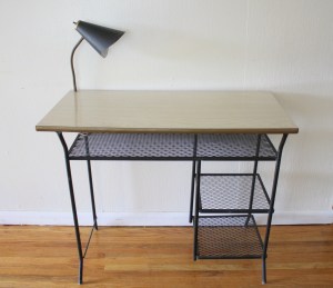 mcm desk with bullet light 1