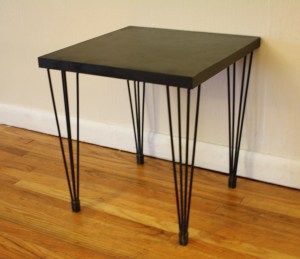 mcm black hairpin side table