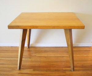 mcm blonde splayed leg dining table