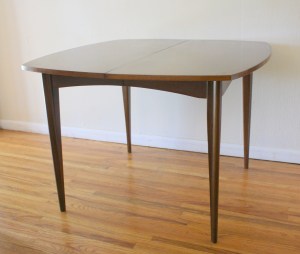 mcm square surfboard dining table with ext leaf 2
