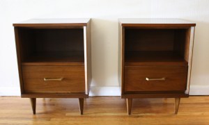 mcm end table brass handles 1