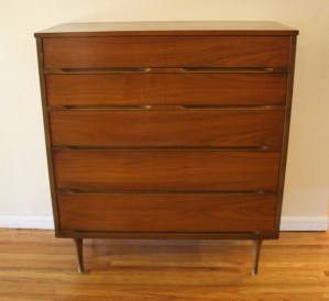 mcm 5 drawer tall dresser 1