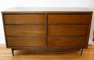 Mid century modern 6 drawer low dresser credenza: $495