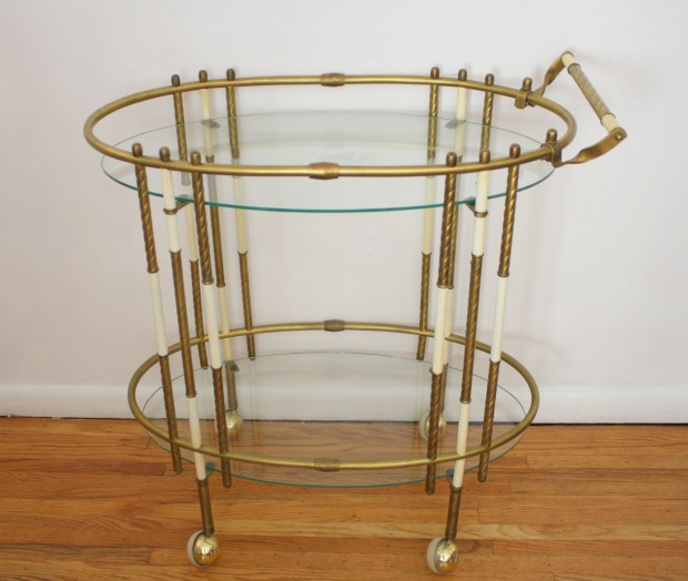 hollywood regency bar cart 1