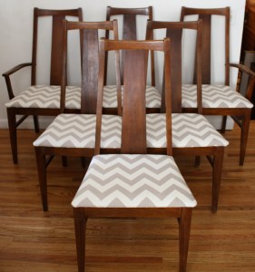 mcm chevron dining chairs set of 6