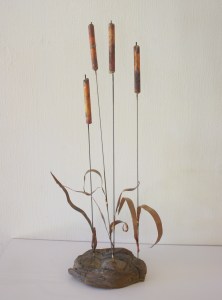 Brutalist river reed sculpture 1