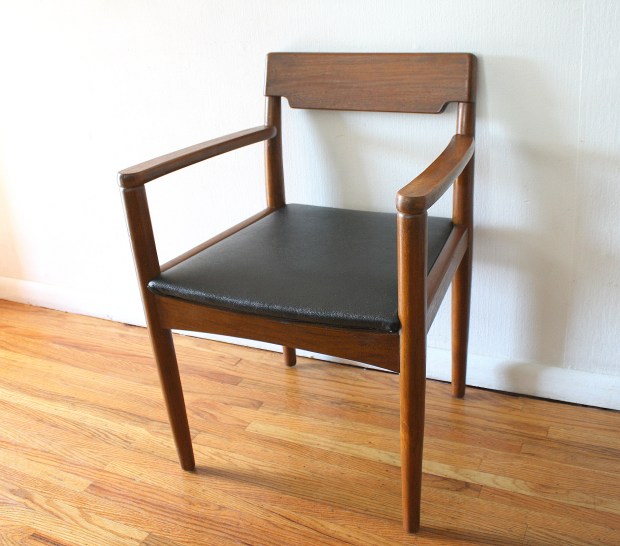 mcm arm chair wood back 1
