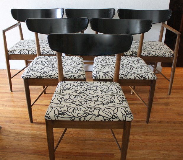 mcm black and white chairs