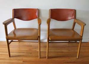 mcm Gunlocke chairs solid wood 1