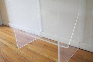 mcm lucite side table with magazine rack 2