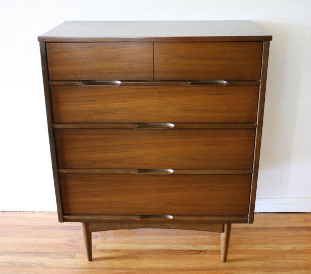 mcm tall dresser with streamlined drawers 1