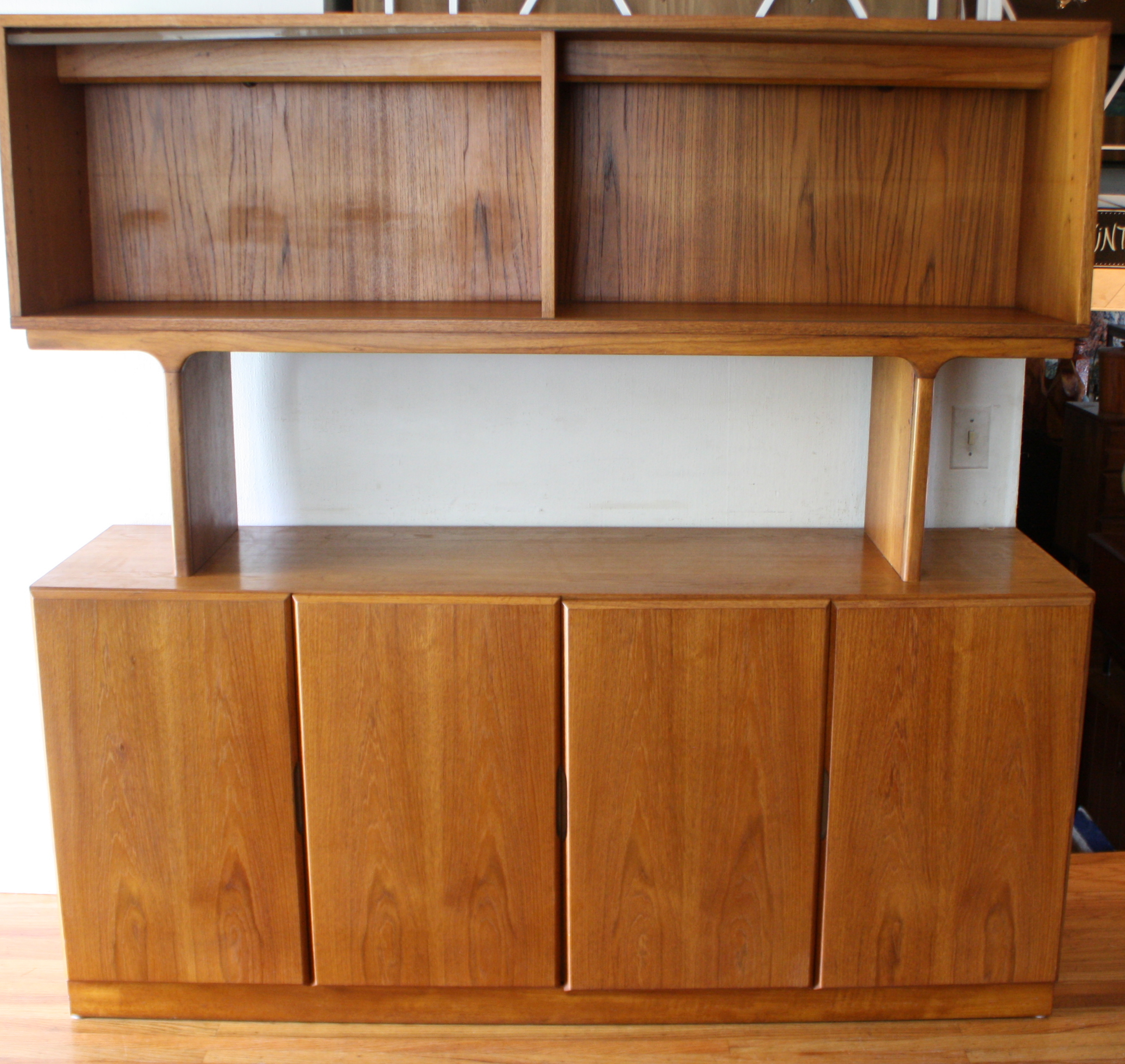 Scova Dixie teak credenza with bookshelf 1