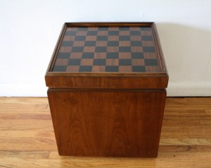 checkerboard game table ottoman 1