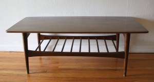 mcm coffee table with slatted bottom shelf 2