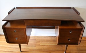 Mcm floating desk by Hooker 1