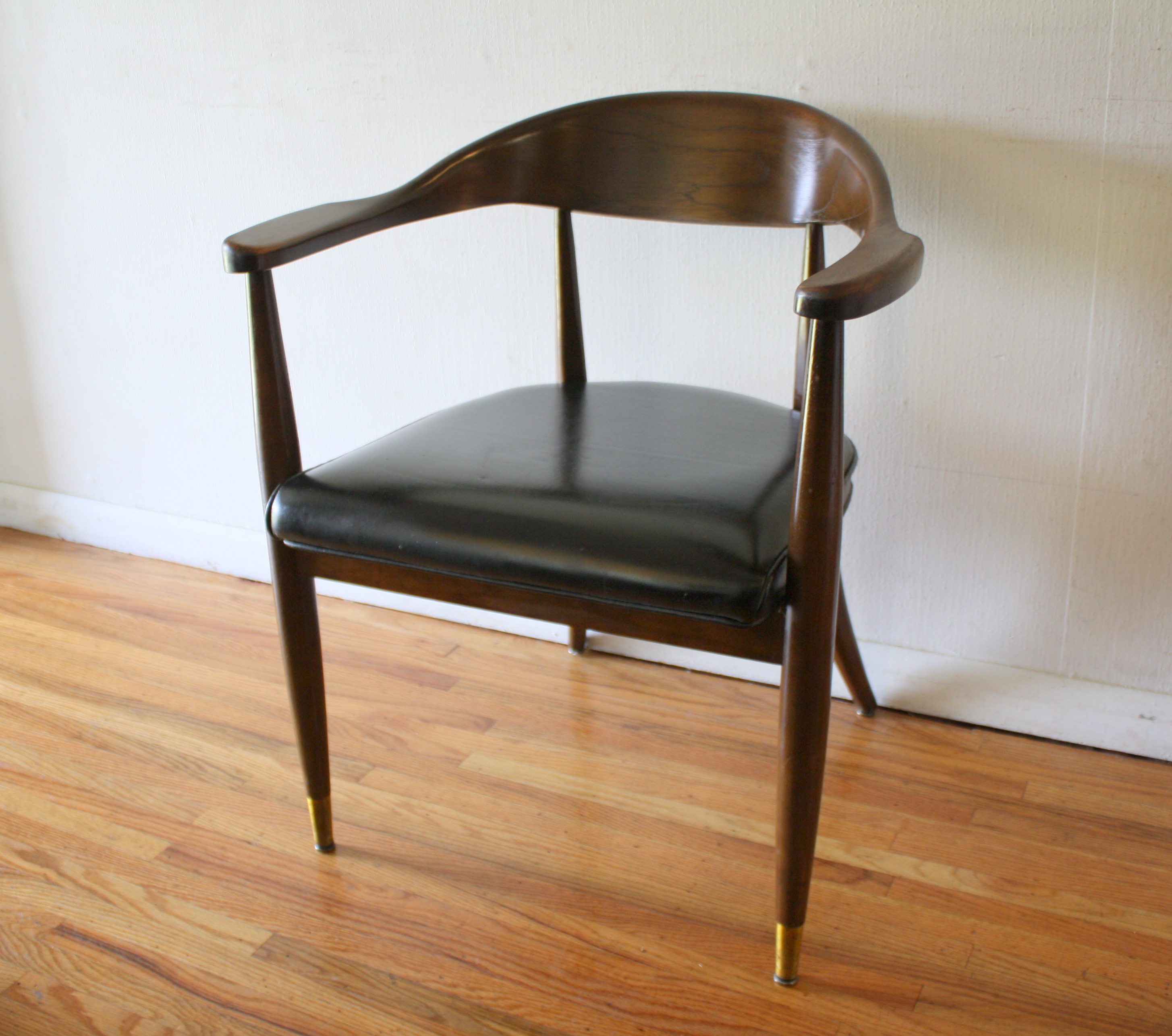 Boling chair black naugahyde seat 1