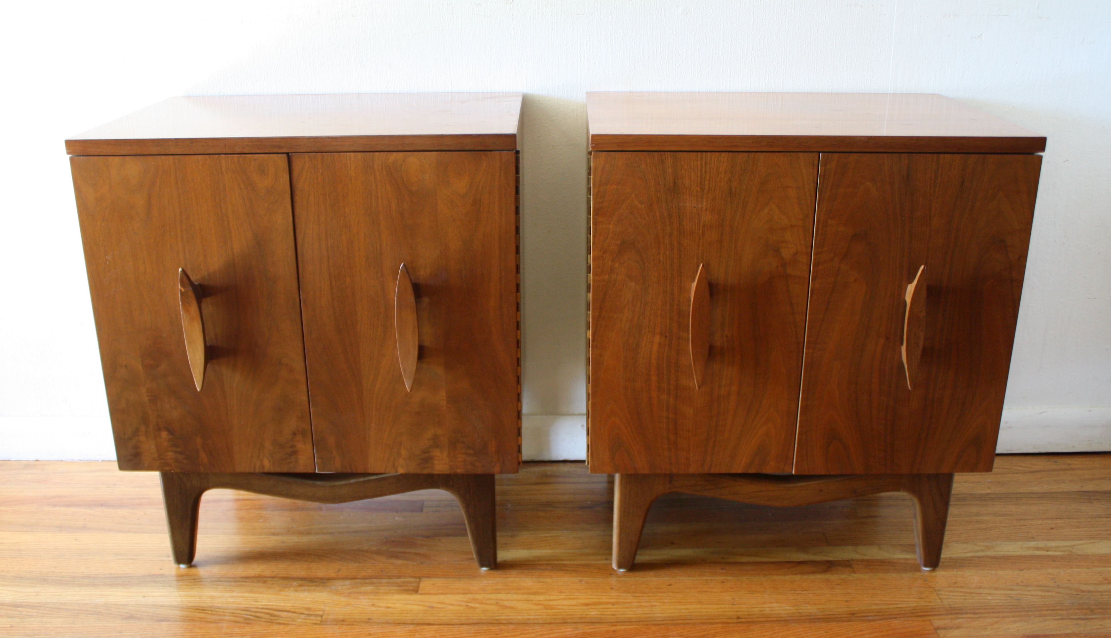 mcm sculpted nightstand end tables 1