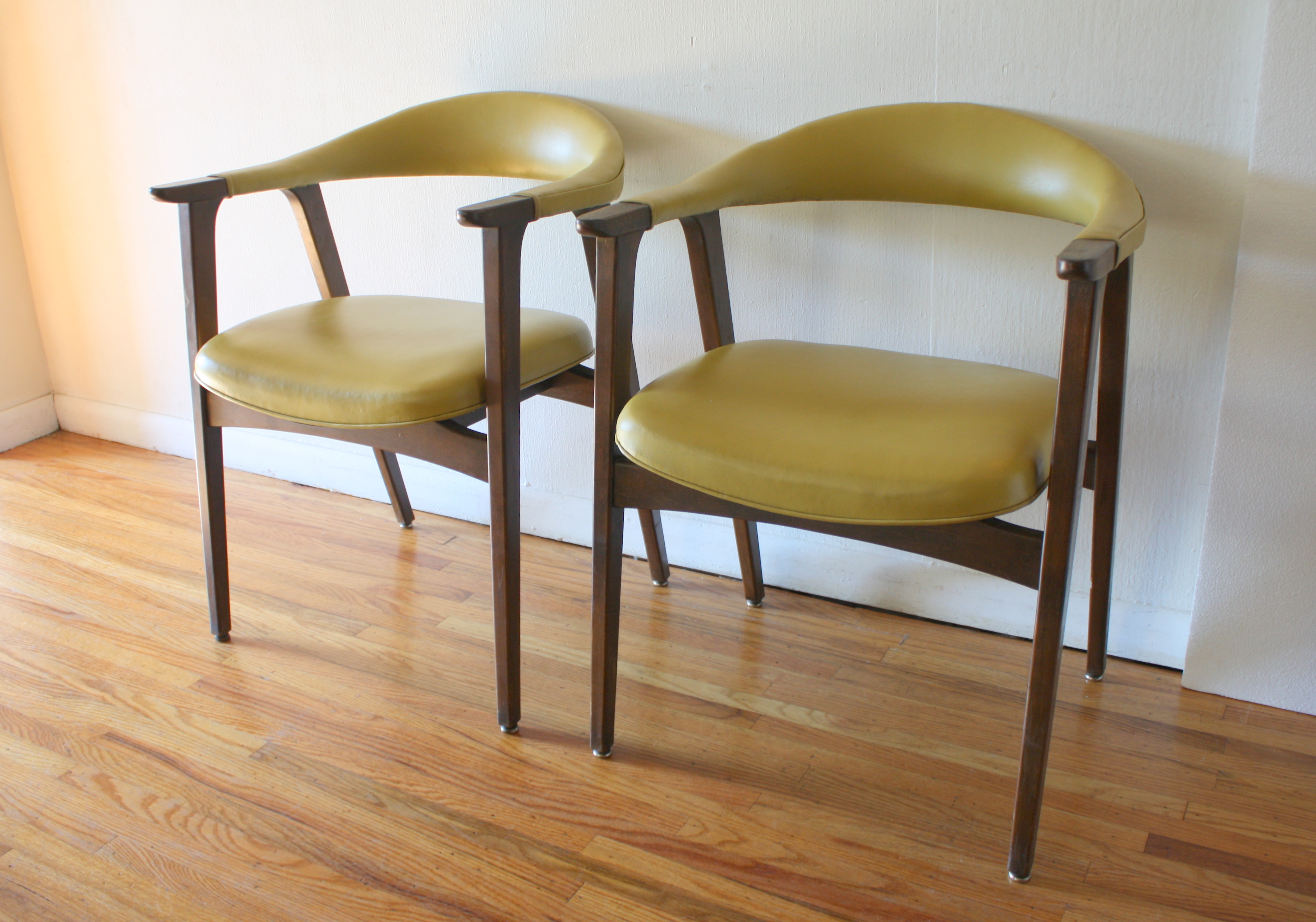 mcm pair of yellow chairs 2