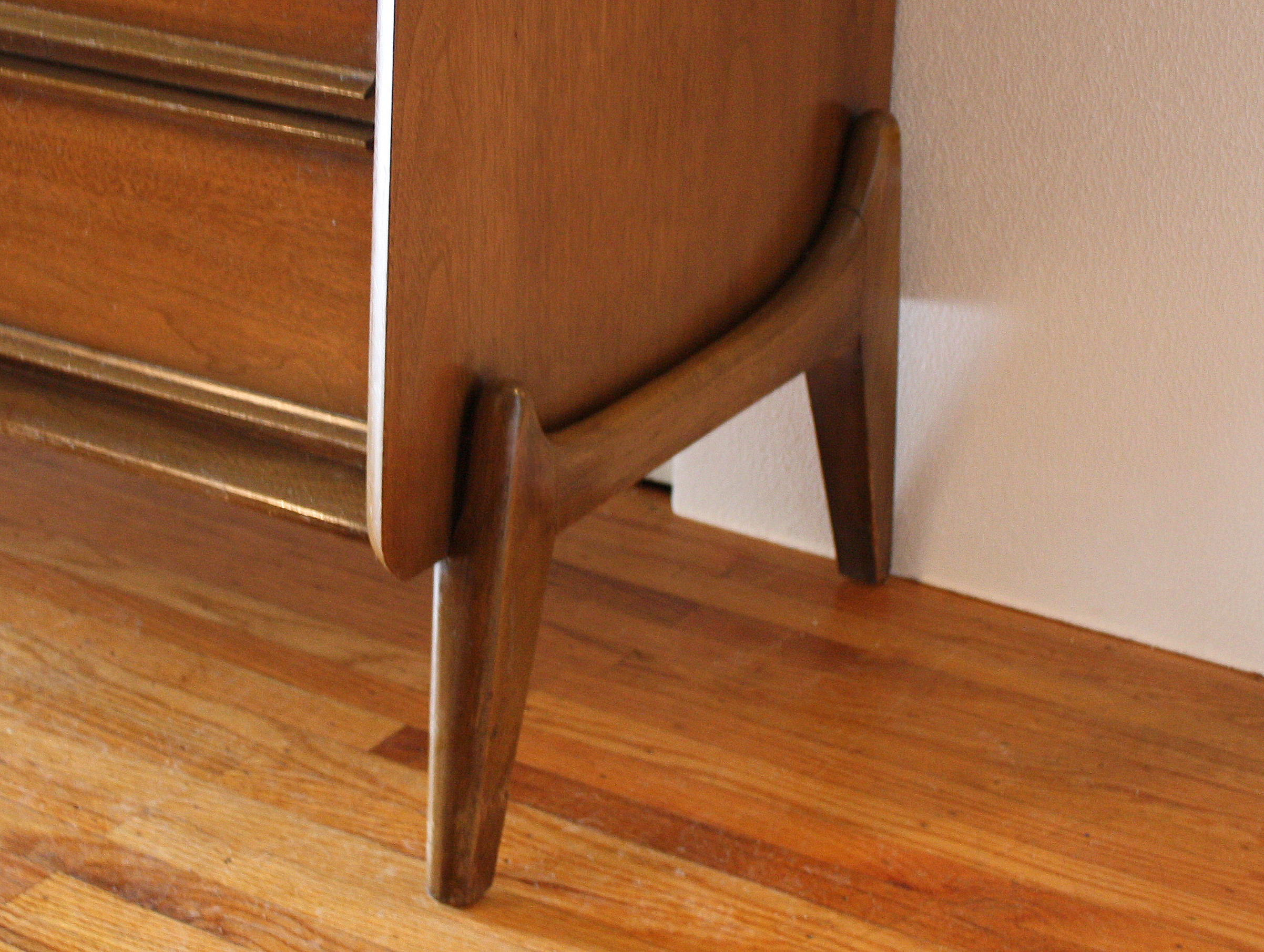 mcm sculpted base low dresser credenza 4