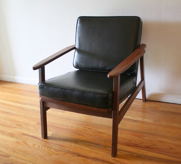 mcm arm chair black naugahyde 1.JPG