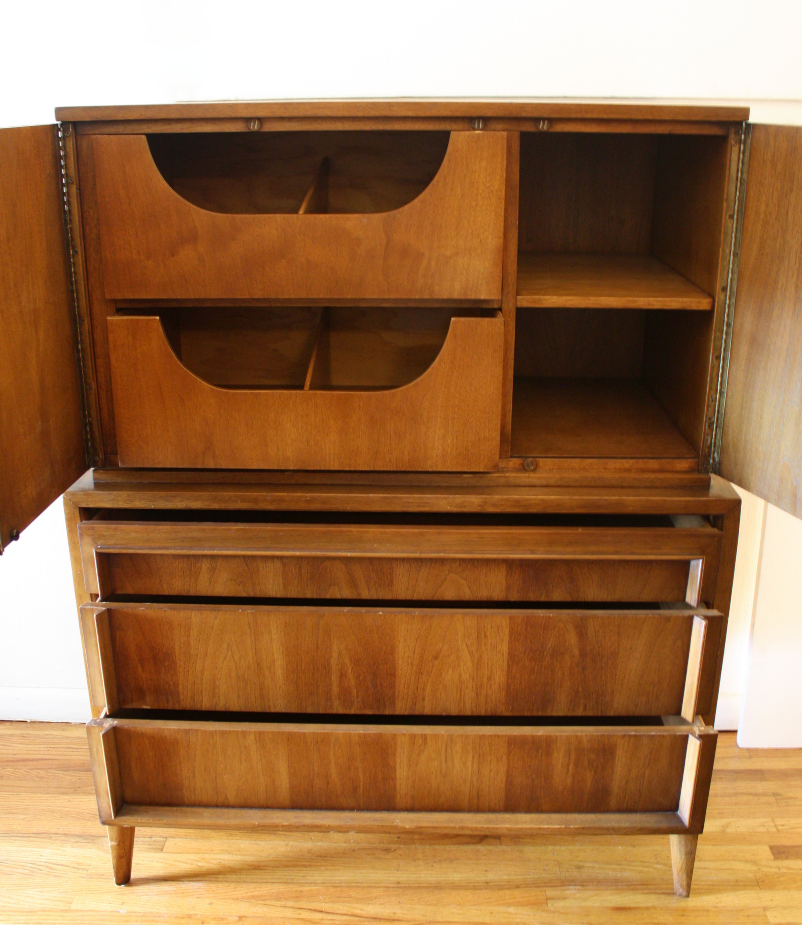 mcm armoire tall dresser with rattan doors 2