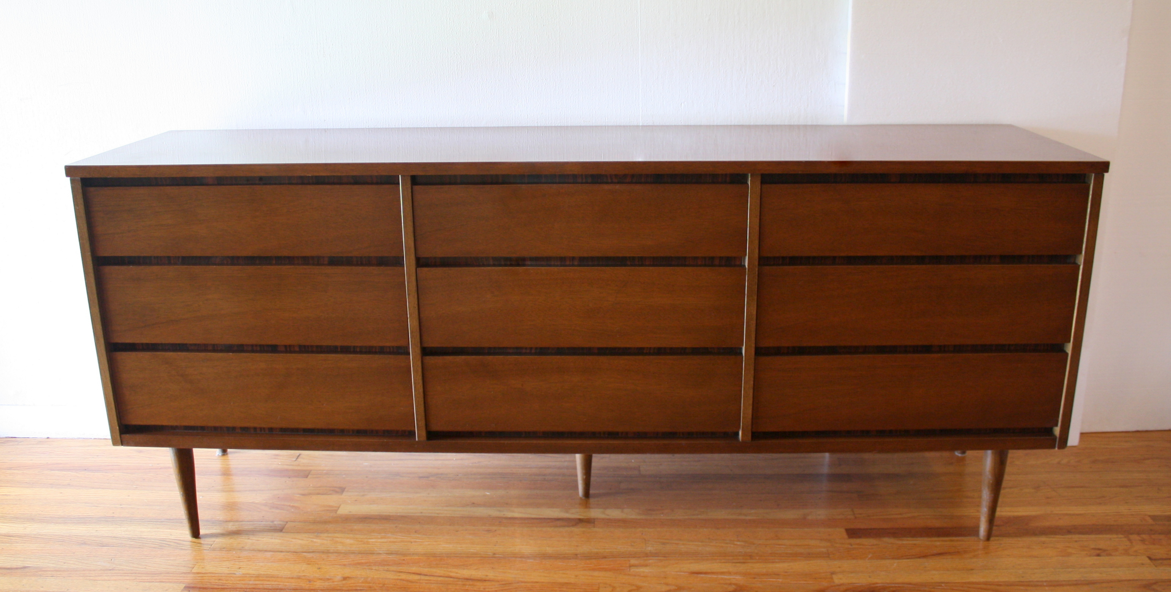 Bassett 9 drawer low dresser credenza 1
