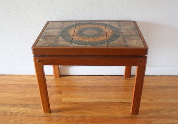 Danish teak tile side table 3