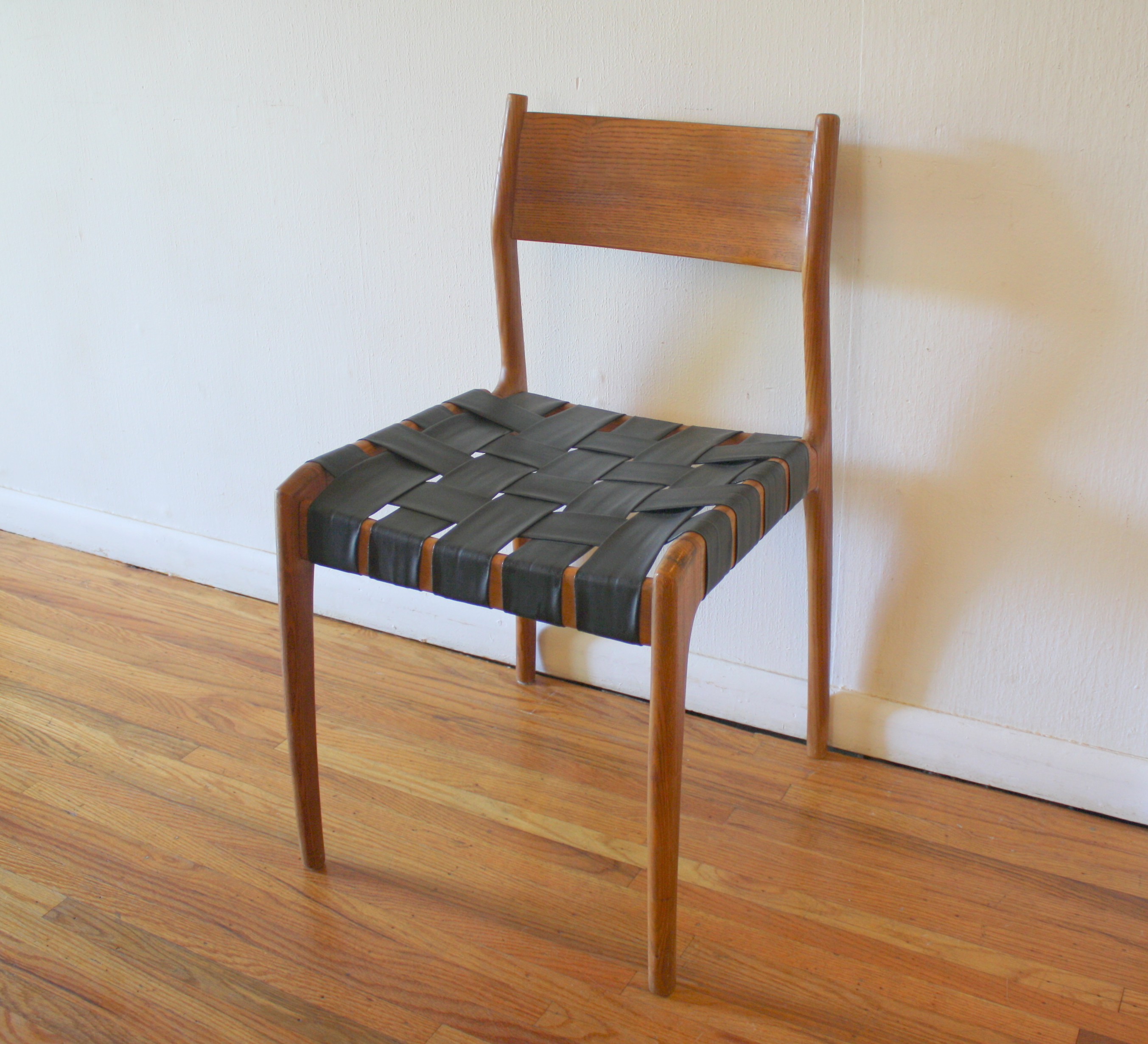 mcm Danish teak chair woven seat 1.JPG