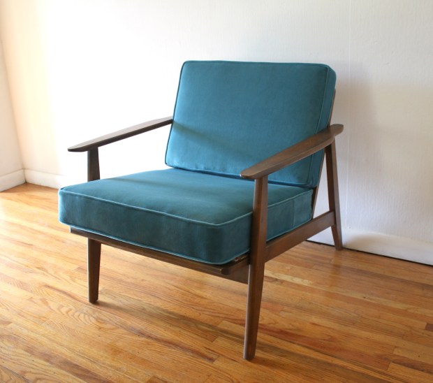 mcm-arm-chair-with-teal-velvet-cushions-1