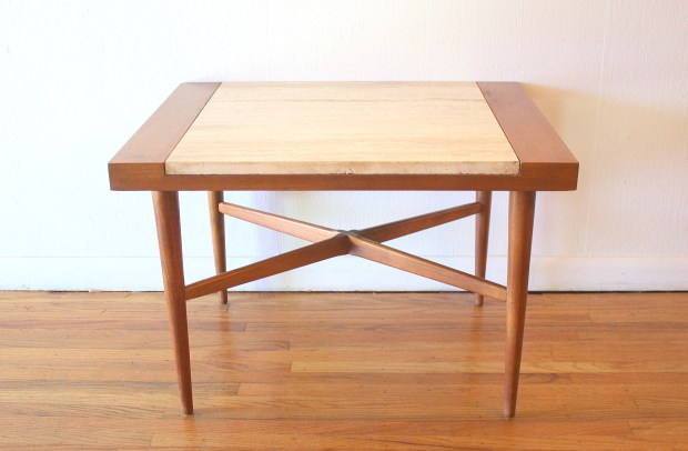 Italian marble cross base side end table 1.JPG