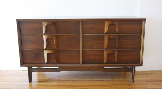 mcm low dresser credenza with sculpted wood handles 1.JPG