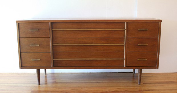 Bassett low dresser with streamlined and brass pulls 1.JPG