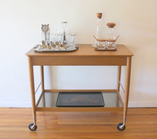 mcm stainless shelf bar serving cart 1