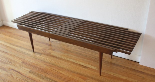 mcm extending slatted table bench 2