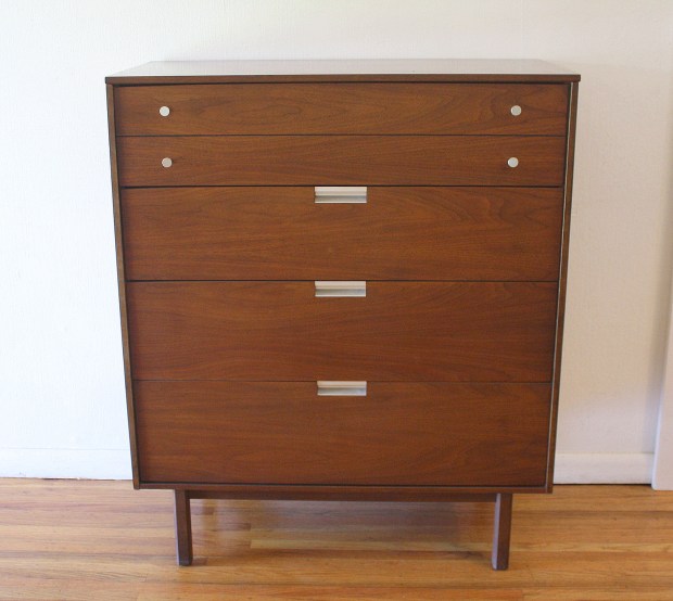 Bassett tall dresser with silver knobs & pulls 3.JPG