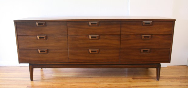 mcm low dresser credenza with carved handles 1.JPG