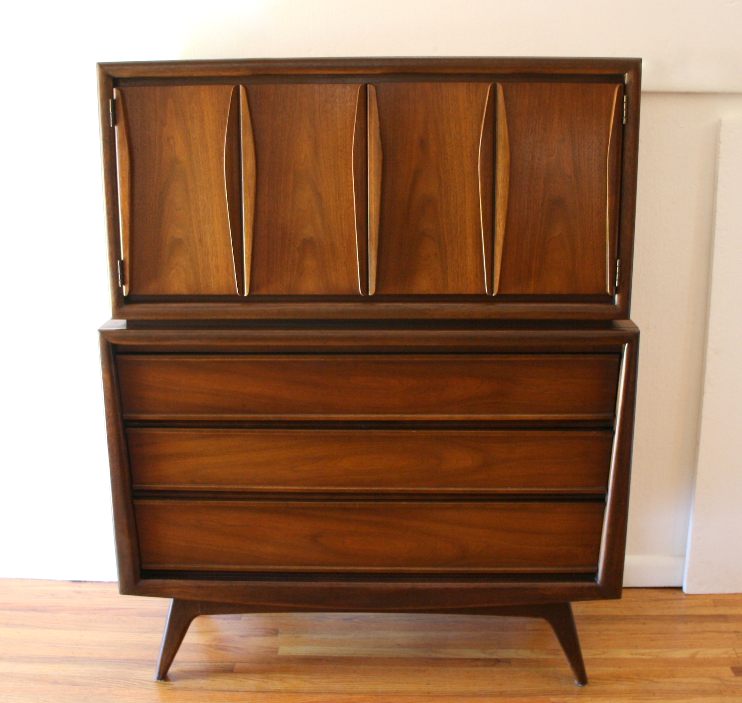 Mcm sculpted tall dresser armoire 1.JPG