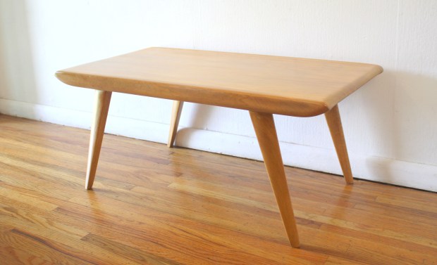 heywood wakefield coffee table wheat finish 1