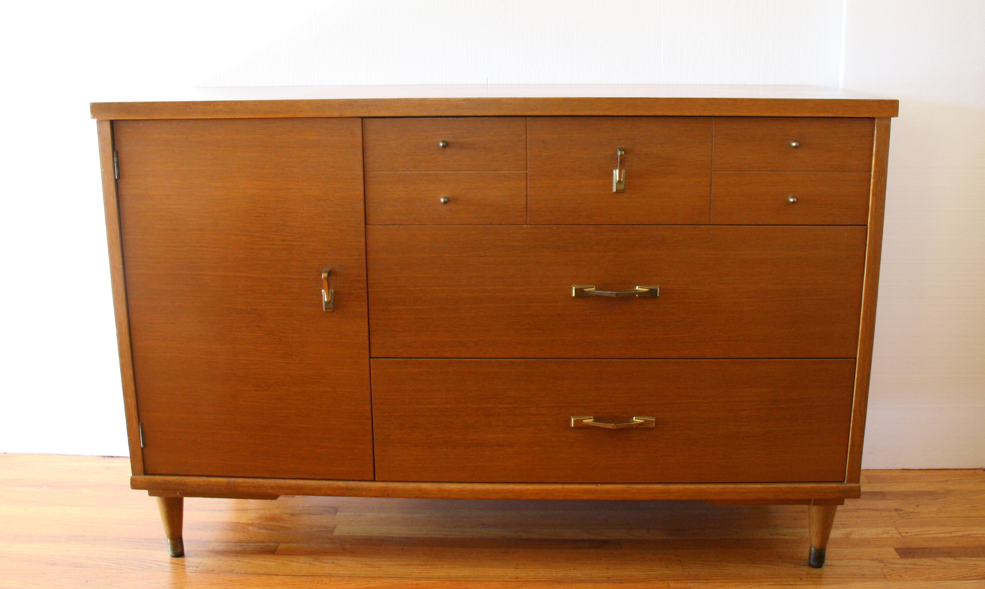 Mcm credenza with angled pulls 1