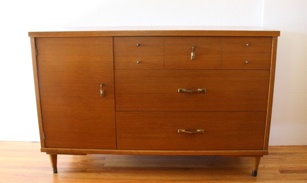 Mcm credenza with angled pulls 1