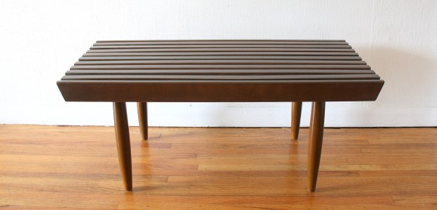mcm slatted coffee table bench 1