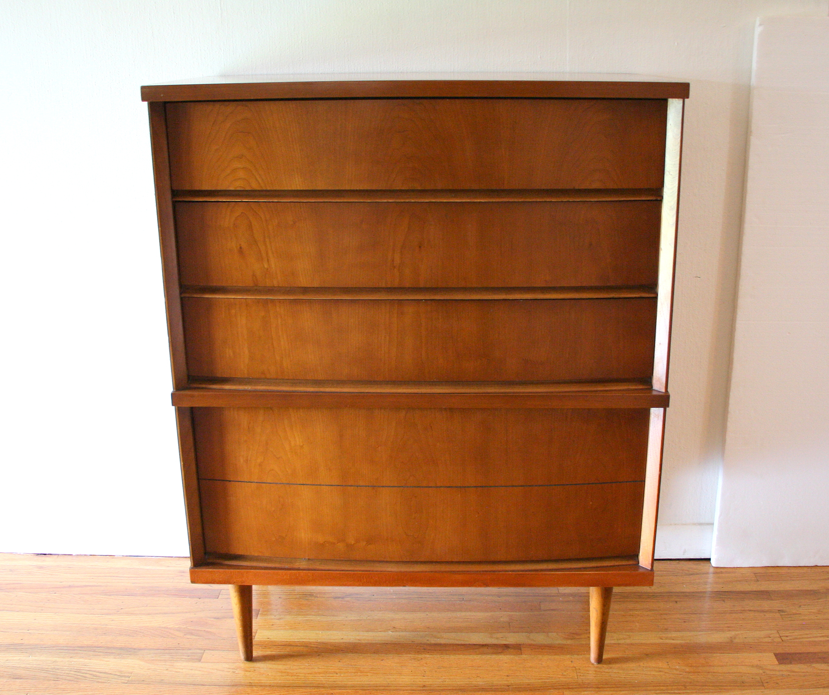 Mcm Bassett curved tall dresser 1