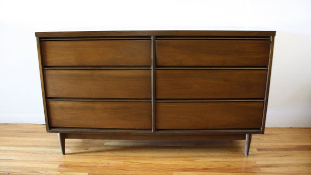 Mcm low dresser credenza with streamlined design 1